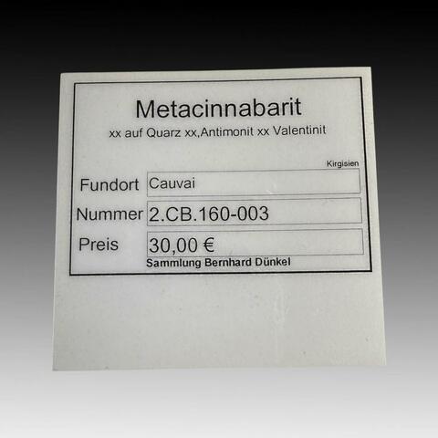 Label Images - only: Metacinnabar & Valentinite