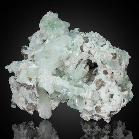 Label Images - only: Apophyllite & Mordenite On Calcite