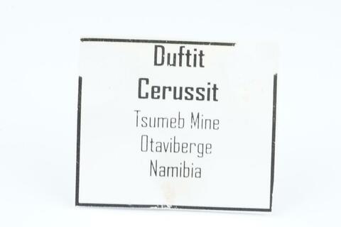 Label Images - only: Cerussite & Duftite