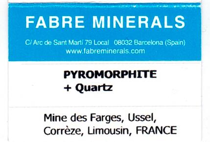 Label Images - only: Pyromorphite & Baryte