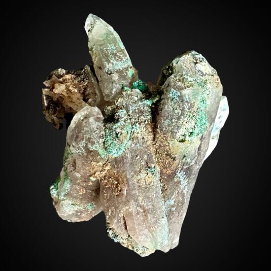 Quartz With Chalcedony & Malachite