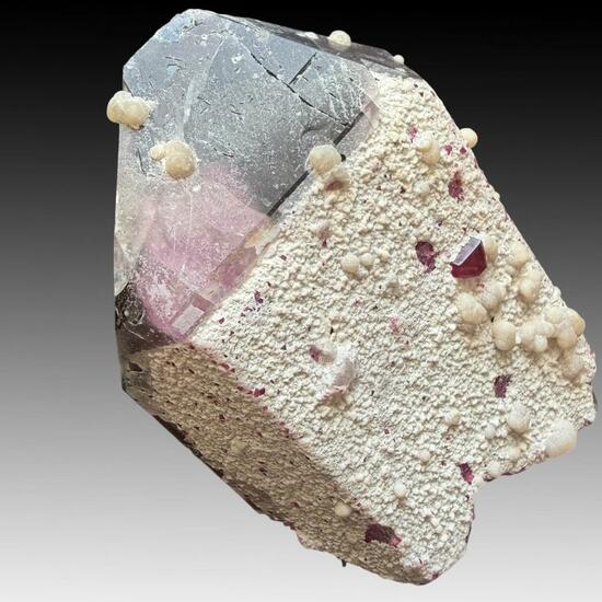 Smoky Quartz With Tourmaline & Cookeite