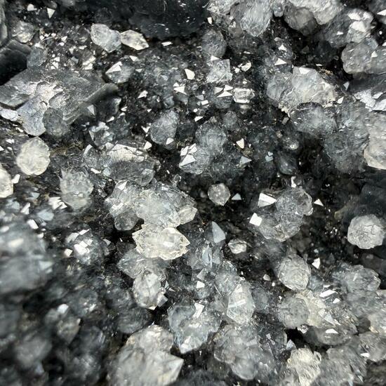 Calcite With Boulangerite Inclusions & Quartz Var Maramares Diamond