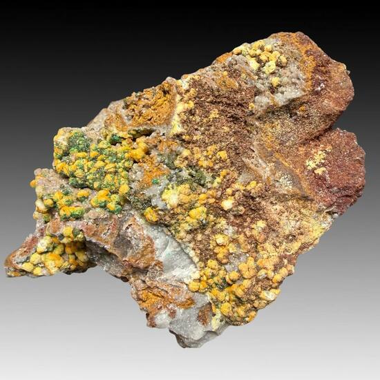 Mimetite With Dioptase & Mottramite