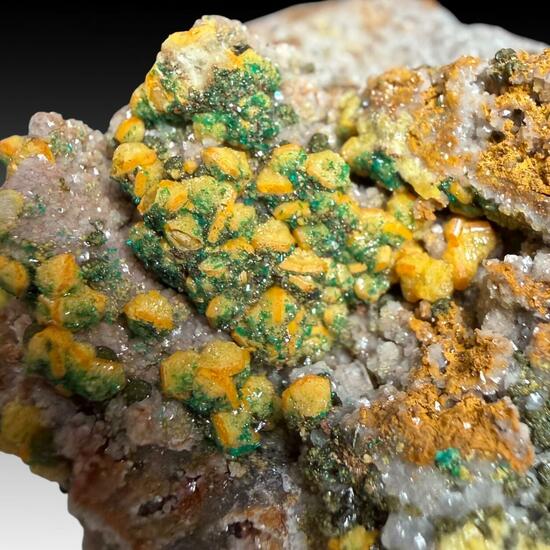 Mimetite With Dioptase & Mottramite