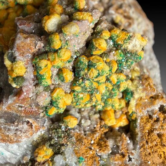 Mimetite With Dioptase & Mottramite