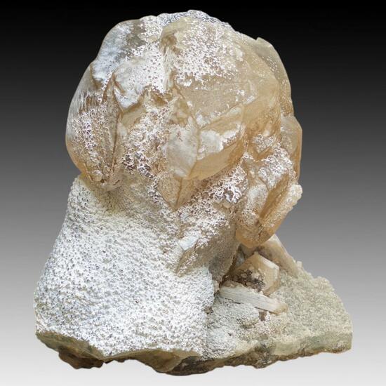 Calcite & Chalcedony With Stilbite