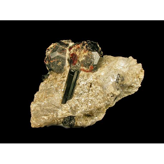 Spessartine Schorl Muscovite & Quartz