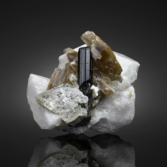 Schorl With Muscovite & Feldspar
