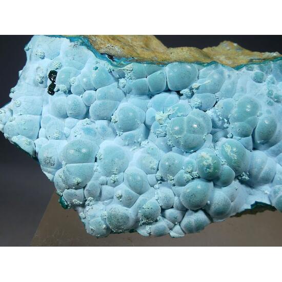 Chrysocolla With Libethenite On Malachite