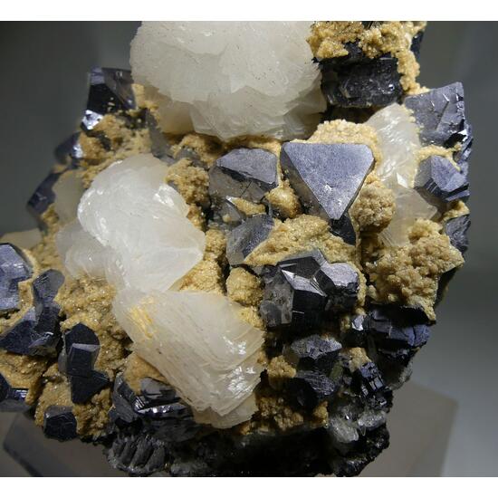 Galena with Calcite Quartz & Dolomite On Sphalerite