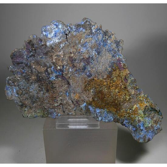 Azurite & Cuprite On Native Copper