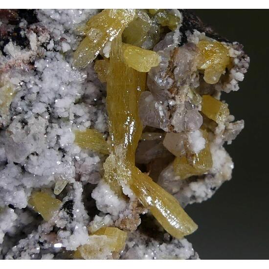 Mimetite & Cerussite On Zincian Dolomite