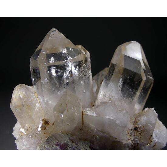 Rock Crystal On Amethyst