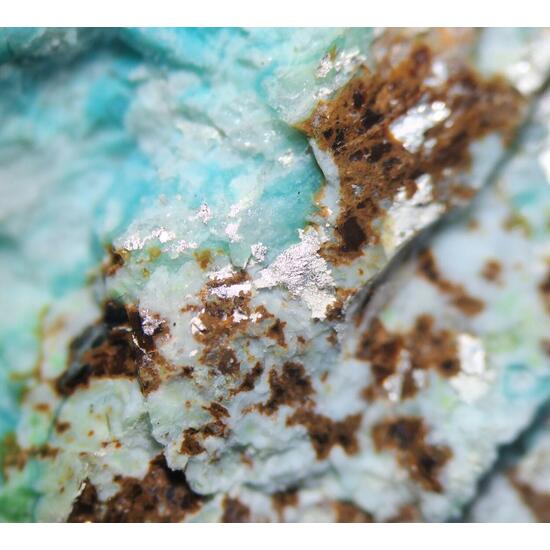 Native Silver & Chrysocolla