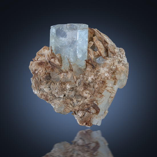 Aquamarine On Mica