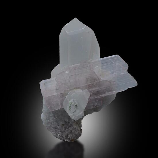 Spodumene Var Kunzite With Quartz