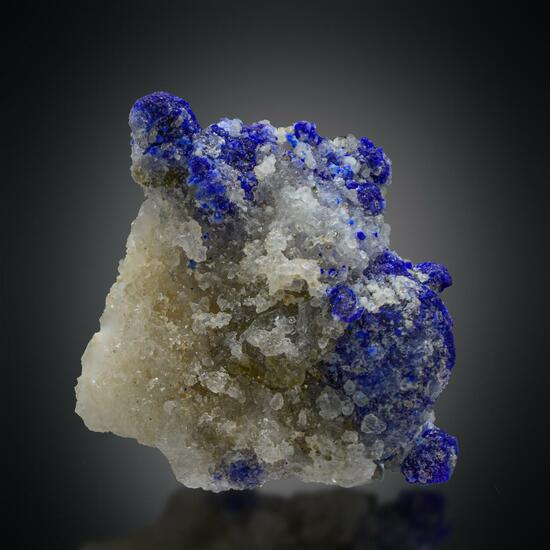 Lazurite On Calcite With Pyrite