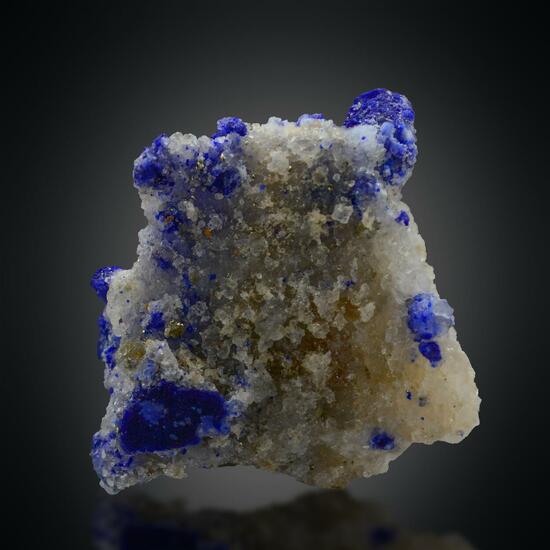 Lazurite On Calcite With Pyrite