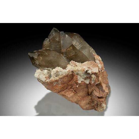 Smoky Quartz On Microcline