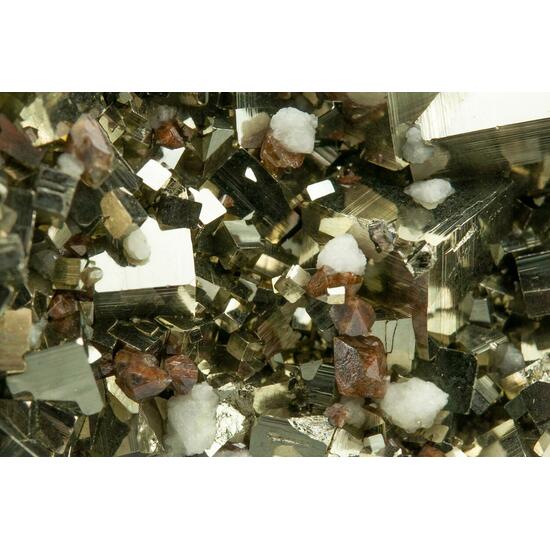 Scheelite & Calcite On Pyrite