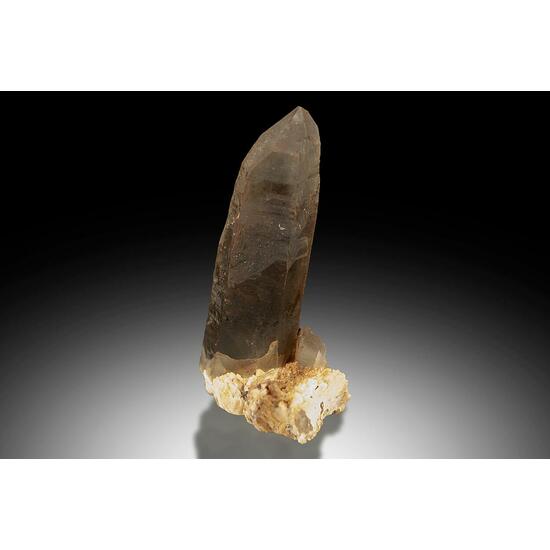 Smoky Quartz & Spessartine On Albite Var Cleavelandite