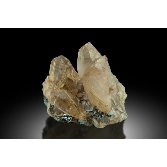 Quartz Var Rutilated Quartz & Hematite