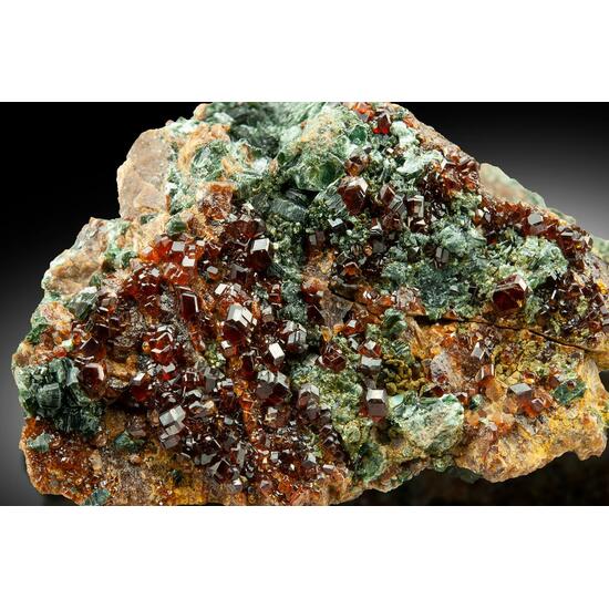 Grossular Var Hessonite & Clinochlore