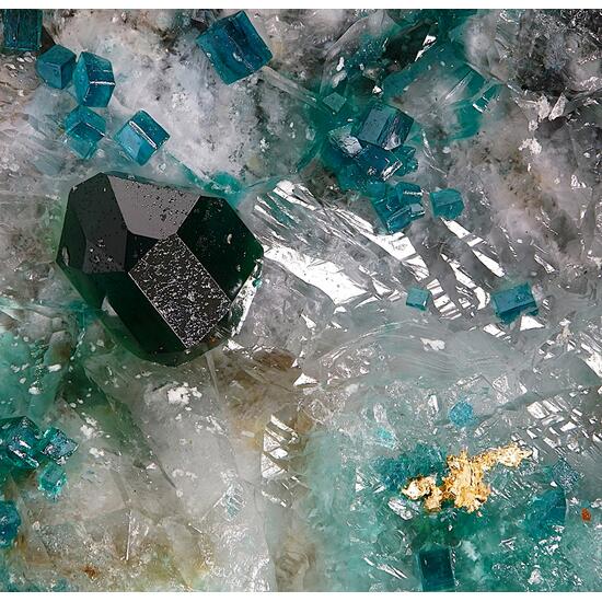 Percylite Native Gold & Atacamite