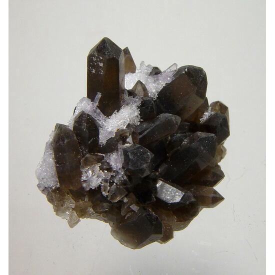 Bertrandite On Smoky Quartz