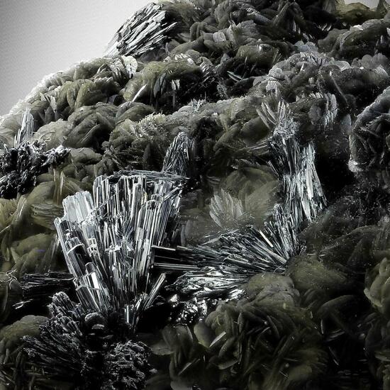 Stibnite & Calcite With Inclusions