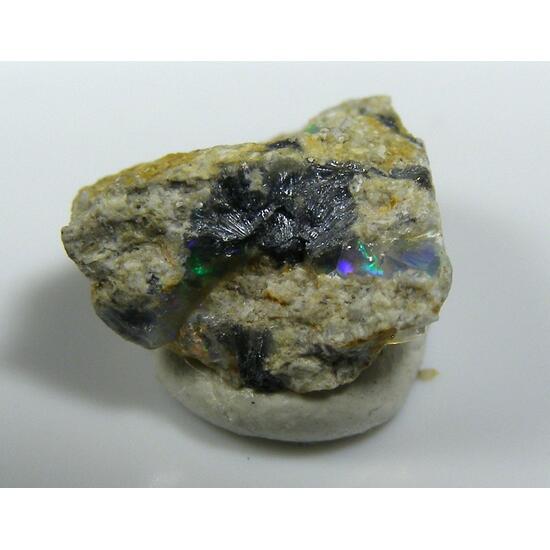 Stibnite In Precious Opal