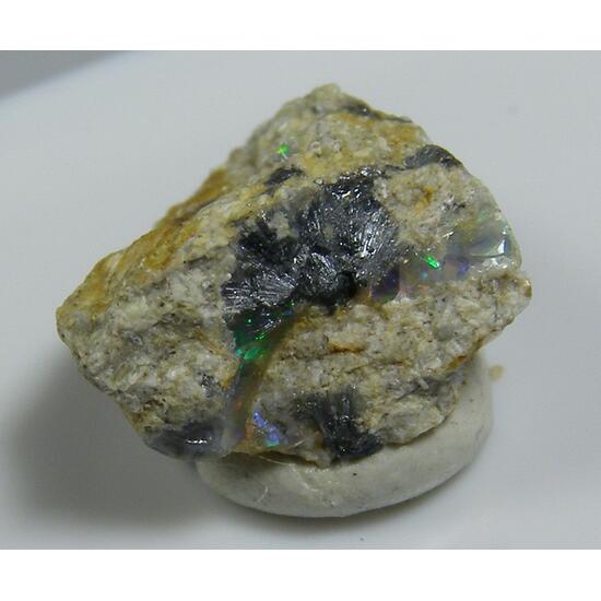 Stibnite In Precious Opal