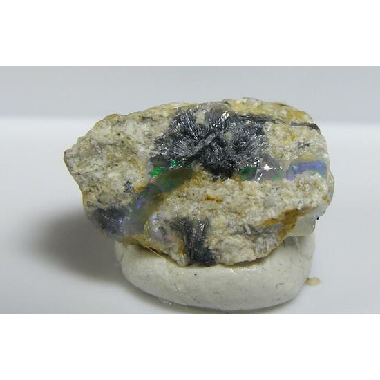 Stibnite In Precious Opal