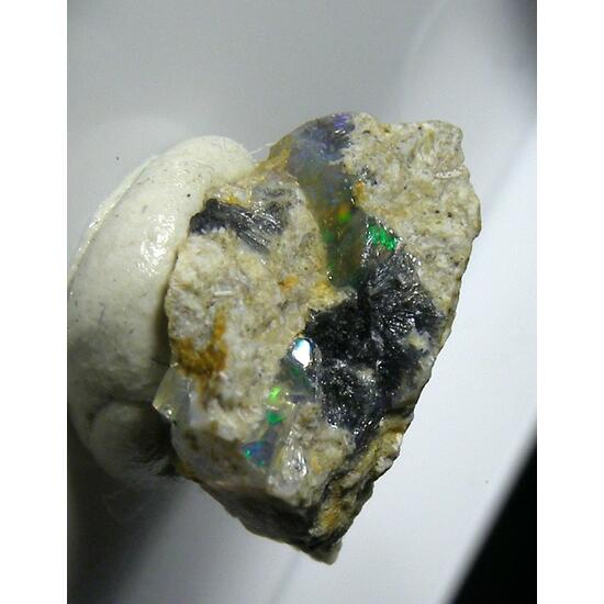 Stibnite In Precious Opal