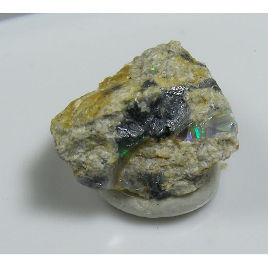 Stibnite In Precious Opal