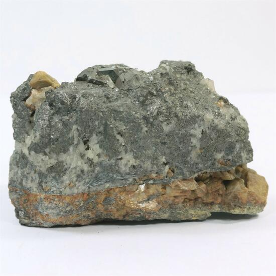Native Antimony With Tetrahedrite & Siderite & Quartz