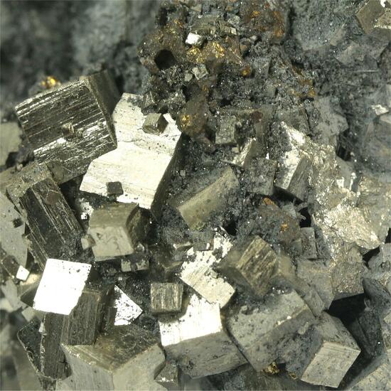 Cosalite With Pyrite & Fluorite