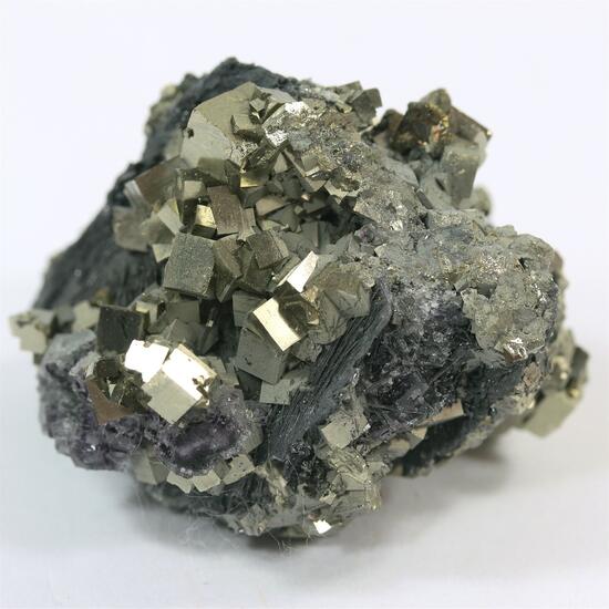 Cosalite With Pyrite & Fluorite