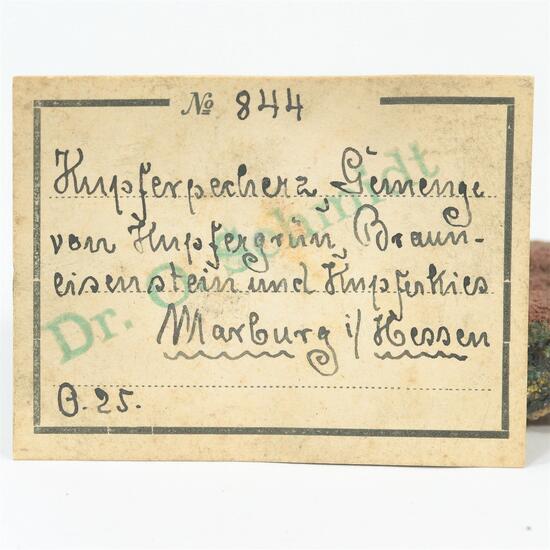 Chalcopyrite With Malachite & Goethite