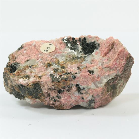 Rhodonite With Calcite & Franklinite & Mica