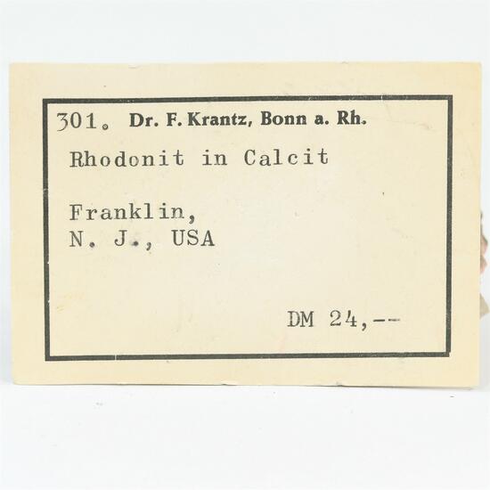 Rhodonite With Calcite & Franklinite & Mica