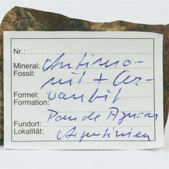 Stibnite With Cervantite