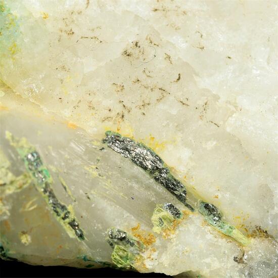 Native Gold With Aikinite Malachite Azurite & Limonite