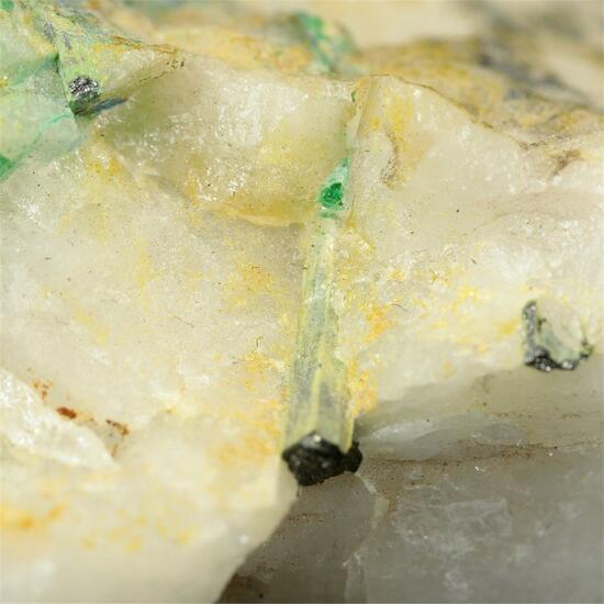 Native Gold With Aikinite Malachite Azurite & Limonite