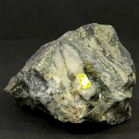 Native Gold Var Electrum With Covellite Pyrite Baryte Quartz & Chalcopyrite