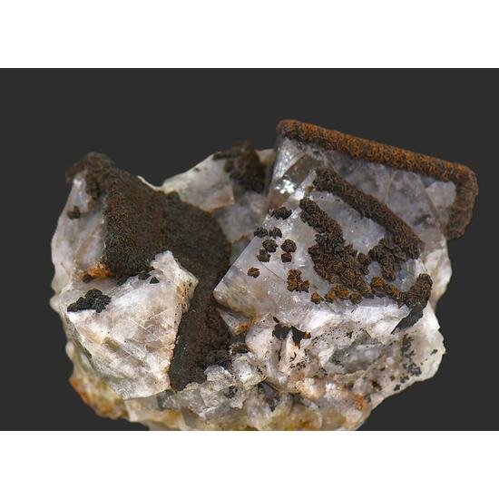Siderite On Fluorite