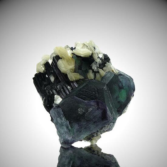 Fluorite With Schorl & Muscovite