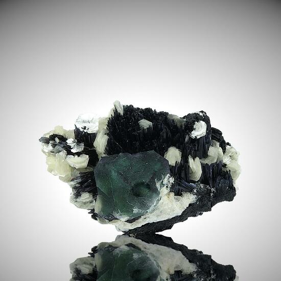 Fluorite With Schorl & Muscovite