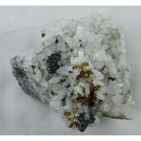 Quartz & Bournonite & Tetrahedrite